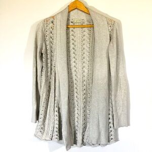 Royal Robbins Cowl Neck Open Front‎ Crochet Cardigan Jacket